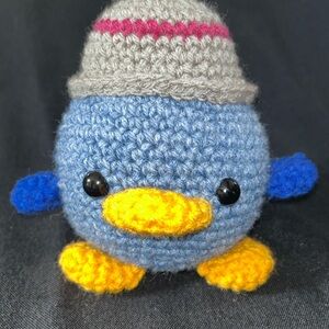 Crocheted Bob Bird Plush with Hat